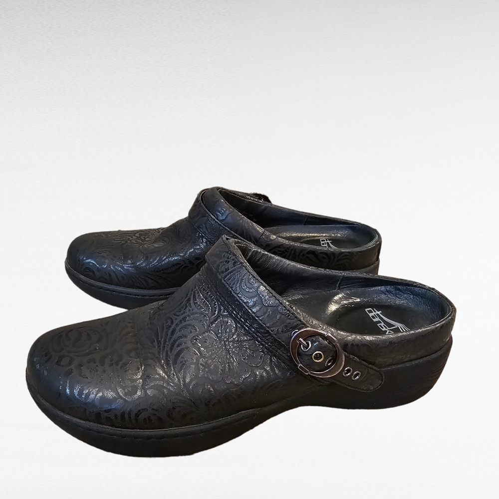 Dansko Allison Mule Black Floral Size 7.5 - 8